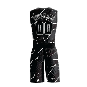 Uniforme de basket-ball à manches courtes imprimé par sublimation - Logo personnalisé, séchage rapide et respirant, prix raisonnable - Product Image 1
