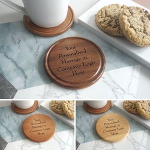 Personalised <b>Wooden</b> Round Coaster Heat Resistant <b>Wooden</b> <b>Square</b> Tea Coasters Dining Table Living Room By Universal Overseas INDIA - Product Image 2