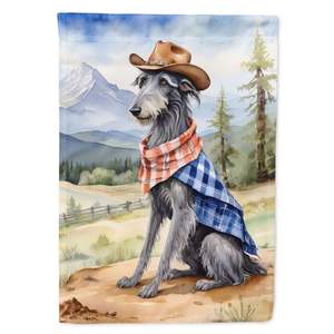 Bandera de jardín de bienvenida de vaquero Deerhound escocés, buzón Multicolor, bandera decorativa para patio, arte de Patio para camas de flores, patio - Product Image 1