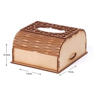 Wooden Laser Cut <b>Tissue</b> Box Handmade Eco Friendly Table Decor for Home <b>Wedding</b> Party - Product Image 2