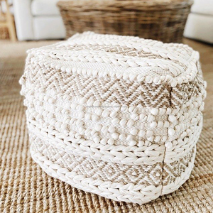 Pouf d'extérieur blanc multicolore avec incrustation osseuse Console Poufs au design unique Poufs vintage pour la décoration de la maison et de l'hôtel avec différents - Product Image 6