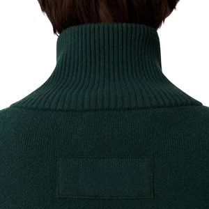Suéter Cárdigan de Punto Verde Bosque para Hombre, Cuello Alto con Cierre Completo, Manga Larga, Informal, Cálido para Invierno, Prenda de Punto Premium de Moda - Product Image 6