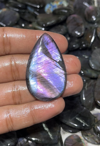 Wholesale Natural High Quality Multi Color Fire Spectrolite Labradorite Loose Gemstone Pear Rectangle Oval Cabochon Flat Back - Product Image 6