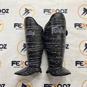 Protections de tibia haute performance, légères et protectrices pour le Muay Thai, noir et argent, pour le kickboxing, la boxe et l'entraînement MMA - Product Image 5