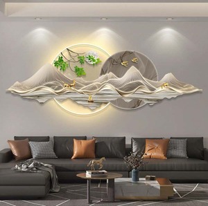Peinture de paysage moderne de luxe avec LED, tableaux décoratifs en acrylique, décoration intérieure, fond de canapé - Product Image 4