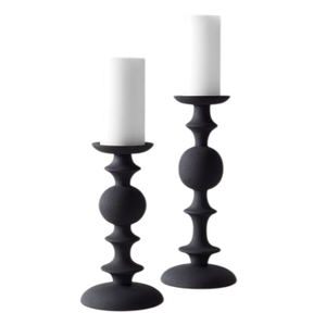 Nouveauté : Porte-bougie moderne pour la décoration intérieure, porte-bougie de haute qualité, finition noire, en aluminium coulé, fait main et personnalisable - Product Image 4