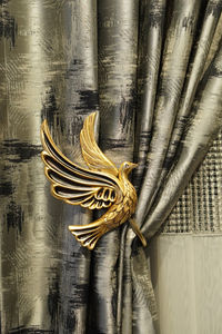 Antique Gold <b>Curtain</b> Holdback <b>With</b> Floral Design Traditional Style Metal <b>Hook</b> Decorative Window Hardware - Product Image 5