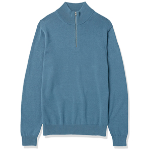 Sudadera Casual de Invierno para Hombre, 100% Algodón, con Cierre de Cremallera, Diseño Digital Sólido, Cuello Alto, Corte Regular, Mezcla de Algodón Básico - Product Image 4