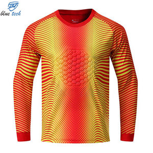 Uniforme de Portero de Fútbol al por Mayor, Conjunto de Camiseta y Pantalones Acolchados Transpirables con Estampado Personalizado, Jersey de Portero de Fútbol OEM - Product Image 1