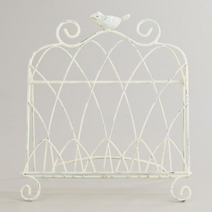 Soporte para Libros de Cocina de Hierro Forjado con Diseño de Pájaro, Color Blanco, para Decoración de Hogar, Oficina y Sala de Estar - Product Image 1