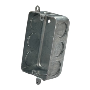 Caja eléctrica rectangular de una sola banda de metal galvanizado Knockouts de 1,6mm de espesor y 1/2 pulgadas con orejas externas - Product Image 1