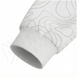 <b>Women</b> <b>White</b> Hooded Tracksuit Set Full Sleeve Sublimation Print Casual <b>Joggers</b> With Side Pockets Autumn Wear - Product Image 6