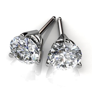 Boucles d'oreilles de luxe pour femme en or massif 14 carats, certifiées IGI, avec diamant de laboratoire de 1 à 2 carats, serties de 4 griffes et fermoir poussoir (couleur D-F, pureté VS1-VS2) - Product Image 3