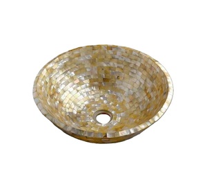 ชามไม้ถูพื้นทำจากไม้สำหรับเสิร์ฟพร้อมชามแบบฝังมุกดีไซน์พรีเมี่ยม - Product Image 1