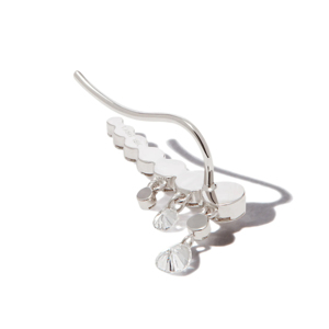 Boucles d'oreilles à clip en argent 925 de luxe avec diamant taillé ovale en forme de goutte d'eau pour femmes, bijoux de mariage - Product Image 3