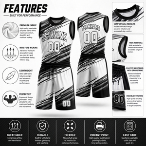 Maillot de basket-ball personnalisable 100% polyester avec impression par transfert thermique, sans manches, unisexe, adulte, fabriqué au Pakistan - Product Image 5