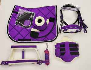 Ensemble de tapis de selle en coton pailleté pour l'équitation - Conception légère et personnalisable - Product Image 5