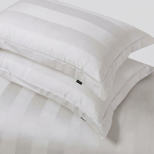Parure de lit en satin Royal Cream T-250, 100% coton, tissé uni, respirant, toutes saisons, style simple, pour usage domestique - Product Image 1