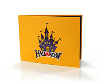 Carte pop-up 3D de luxe pour Halloween, style européen, pour salutations professionnelles et décorations de fêtes