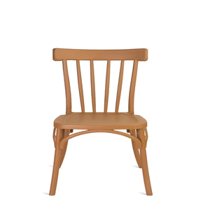 Chaise de salle à manger Windsor en lin marron à dos solide minimaliste antique cadre en plastique sans bras pour hôtel appartement usage domestique - Product Image 6