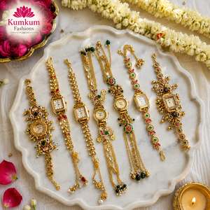 Reloj Pulsera Ghungroo Étnico Kashmirí Chapado en Oro Premium Hecho a Mano para Mujer, para Año Nuevo Chino, Navidad, Diwali, Bodas y Fiestas - Product Image 2