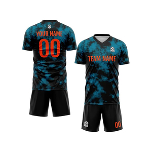 Custom Sublimated Unisex <b>Soccer</b> Jersey Shorts Set V-neck Short Sleeve 100% Polyester Moisture Wicking Elastic Waist Adult Team - Product Image 6