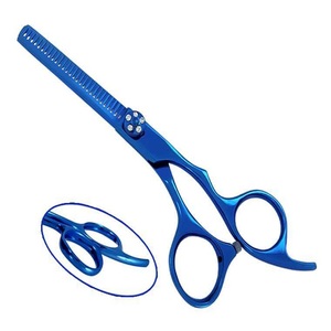 Tijeras de peluquería profesionales multicolor de acero inoxidable con 32 dientes para mano derecha, para desbastar y cortar el cabello, afiladas. - Product Image 1