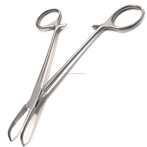 Surgical Hemostatic <b>Clamp</b> Stainless Steel Curved Tip 7.5 Inch General Surgery Forceps With Toothed Jaws - Product Image 3