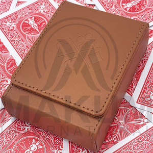 Housse en cuir pour cartes à jouer, noire et marron, adaptée aux cartes de jeu et aux cartes de bridge - Product Image 5