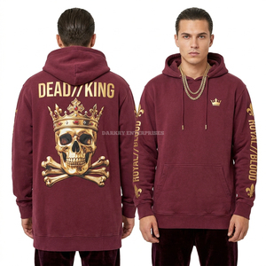 เสื้อฮู้ดดี้พิมพ์ลายสกรีนแบบสวมหัว น้ำหนักเบา 350GSM สำหรับผู้ชาย สไตล์เม็กซิกัน ลำลอง ใส่ได้ทั้งกลางวันและกลางคืน เหมาะสำหรับฤดูร้อน - Product Image 2
