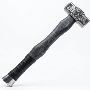 MS Enterprises Handcrafted Viking <b>Hammer</b> Engraved Carbon Steel Rectangle Face Anti-Slip Grip Machinist Roofing Industrial Grade - Product Image 1