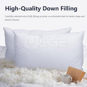 Oreiller moderne pour le cou, garni de coton biologique et de duvet, personnalisable, coussin de lit de haute qualité - Product Image 4