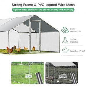 Grande Pollaio Portatile con Tetto e Rete, Ideale per Uso Agricolo - Product Image 6