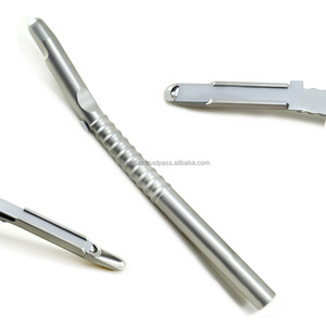 Grattoir à os droit et courbé A-1 VERITAS de qualité supérieure, instrument d'implantologie dentaire, acier inoxydable, outil chirurgical réutilisable - Product Image 2