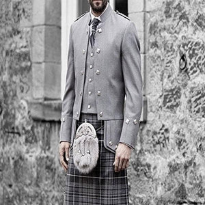 Chaqueta Kilt Escocesa Hecha a Medida con Chaleco de Lana y Diseño Argyle 2026 - Product Image 4
