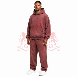 Ensemble de pantalon et sweat à capuche décontracté effet délavé, tissu premium, pour streetwear décontracté et usage quotidien - Product Image 6