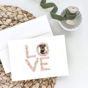 Rottweiler Love Tarjetas de felicitación Paquete de 8 tarjetas en blanco con sobres Whimsical A7 Tamaño 5x7 Tarjetas de notas en blanco - Product Image 2