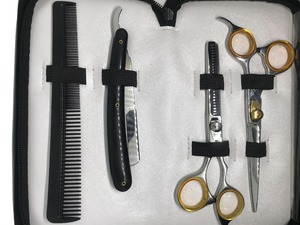 Ensemble de ciseaux de coiffure professionnels en acier inoxydable pour salon de coiffure, différentes formes, pour couper et effiler les cheveux - Product Image 5