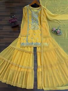 High on Demand <b>Top</b> Crafted <b>Classy</b> Tones Faux Georgette Detailing Refined Wedding Clothing Offering Quick Dry Modern - Product Image 5