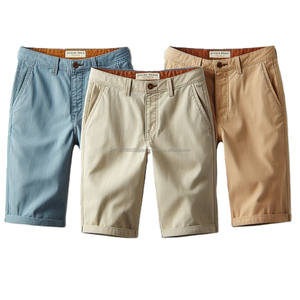 <b>Men's</b> 100% Cotton Chino Summer <b>Shorts</b>, Comfortable, Stylish Design for Casual Streetwear. Straight Fit, <b>with</b> Mid Waist <b>Pockets</b> - Product Image 4