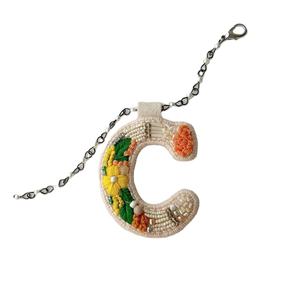 Llavero de plátano hecho a mano único con bordado de cuentas de semillas Estilo de dibujos animados Diseño tejido Accesorio de Regalo De La India - Product Image 2