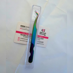 Pinzas para Pestañas GETUP BROSONS IMPEX de Alta Calidad, con Punta de Diamante de Plasma Arcoíris, Acero Inoxidable, Antimagnéticas y Antiestáticas - Product Image 4
