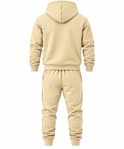 Ensemble de survêtement kaki évasé pour homme, sweat à capuche et pantalon de jogging, logo personnalisé, streetwear décontracté d'hiver - Product Image 4