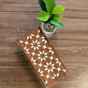 Acrylic Rectangular Premium Handmade Wooden Eid Gift Box with Floral Inlay <b>Ramadan</b> <b>Chocolate</b> Sweet Dry Fruit Dates Packaging use - Product Image 2