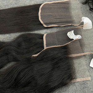Precio al por mayor: Cierre de encaje HD, varias texturas, negro natural disponible, cierres 2x6 y 5x5, muy suave. - Product Image 3