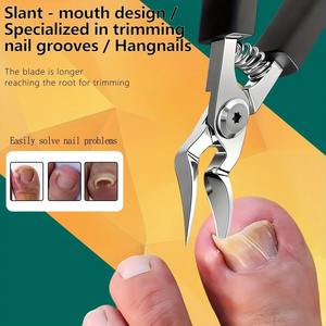 Coupe-ongles professionnel en acier robuste avec lame dentelée – Pour ongles épais et incarnés, coupe-ongles durable pour hommes et femmes - Product Image 3
