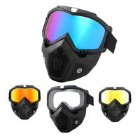 Masque de lunettes tactique avec protection UV, lentille anti-buée et sangle réglable, pare-sable coupe-vent pour moto, ski, sport