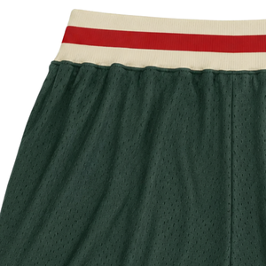 Shorts de basket-ball en mesh sublimé vert foncé et rouge pour hommes, en polyester, pour le sport, les matchs d'équipe et les compétitions. - Product Image 5