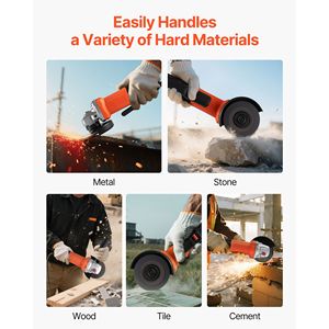 High Speed 4 1/2\" Electric Angle Grinder 2000W <b>Power</b> <b>Tool</b> with 8Amps & 12000RPM 230 Degrees Adjustable Corded <b>Power</b> <b>Tool</b> - Product Image 6