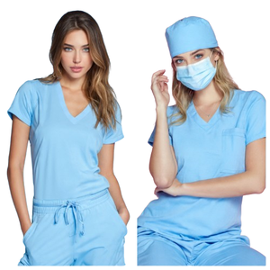 Hauts de blouse médicale personnalisés à manches longues pour infirmières, extensibles, col rond, sous-blouse pour hôpital - Product Image 1